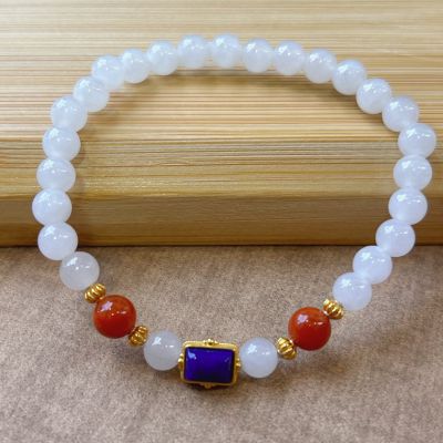 S925银和田玉手链