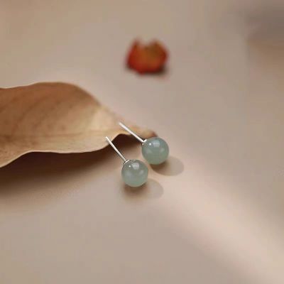 S925银和田玉耳饰