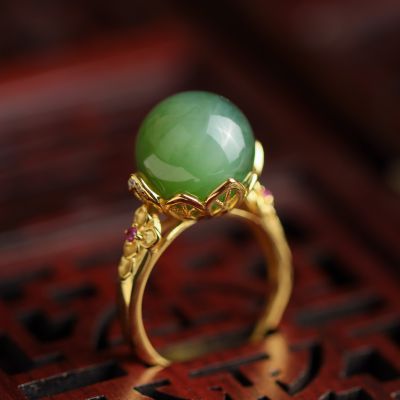 S925银和田玉 戒指