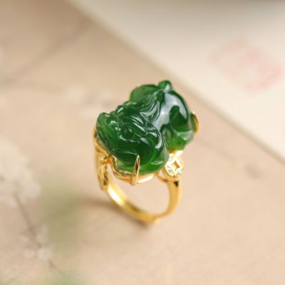 S925银和田玉 戒指