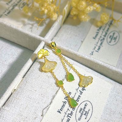 S925银和田玉 耳饰