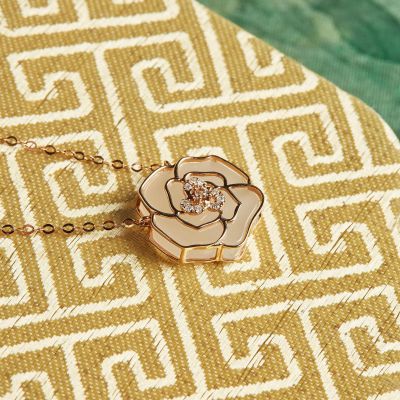 18K金和田玉项链