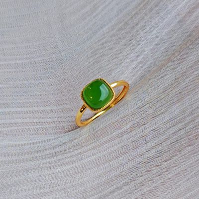 S925银和田玉 戒指