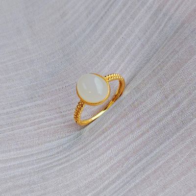 S925银和田玉 戒指