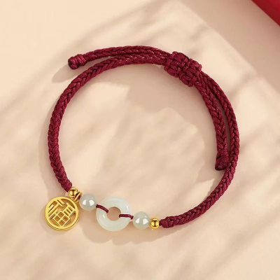 S925银和田玉手绳