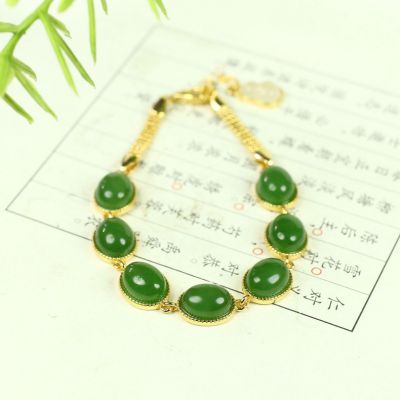 S925银和田玉 手链