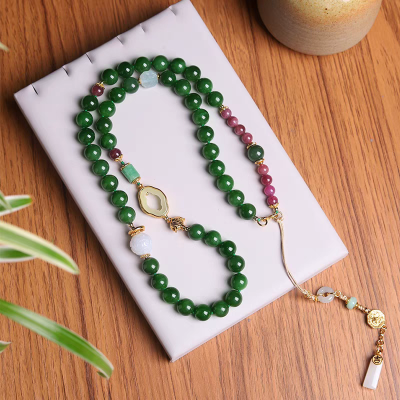 S925银和田玉 项链