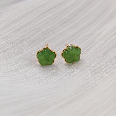 S925银和田玉 耳饰