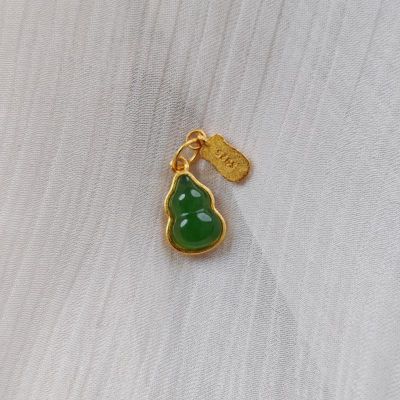 S925银和田玉 葫芦吊坠