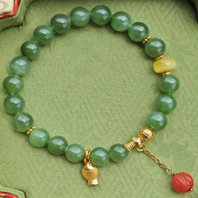 S925银和田玉 手链