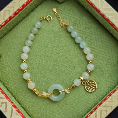 S925银和田玉 手链